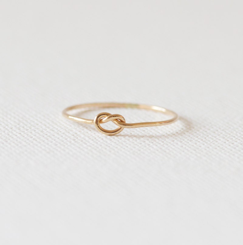 Gold Knot Ring - 14k Gold Filled Stacking Ring