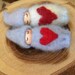 Valentine Gnome Babies, Waldorf Toy, Ornament, Necklace, Red Heart, Waldorf Baby, Wearable Doll, Winter, red, blue, blue green