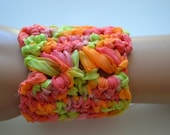 Crochet Ribbon Cuff Braclet