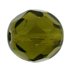 Destash: 8MM Green Dark Olivine Swarovski Crystal Glass Beads (25)
