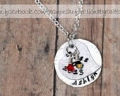 Graduation Necklace - Hand-Stamped Unique with Swarovski Crystal Charms