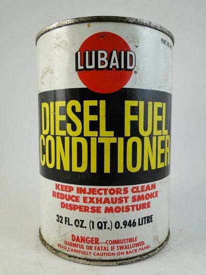 REDUCED Vintage Lubaid Diesel Fuel Conditioner Oil Can Milwaukee WI Advertising