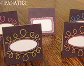 Chalkboard Doodle Collection: Set of 9 Food/Name/Activity Tents. Blank center, you fill in with your items. Il_170x135