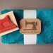 Vintage Sewing Machine Rubber Stamp, Made with Love, for stamping hand-sewn gifts