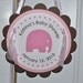Girls Baby Shower Door Sign - Baby Shower Decorations - It's a Girl - Elephant Theme Pink and Brown