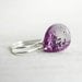 tiny pink and purple glitter teardrop earrings on silver earwires - silver drop earrings