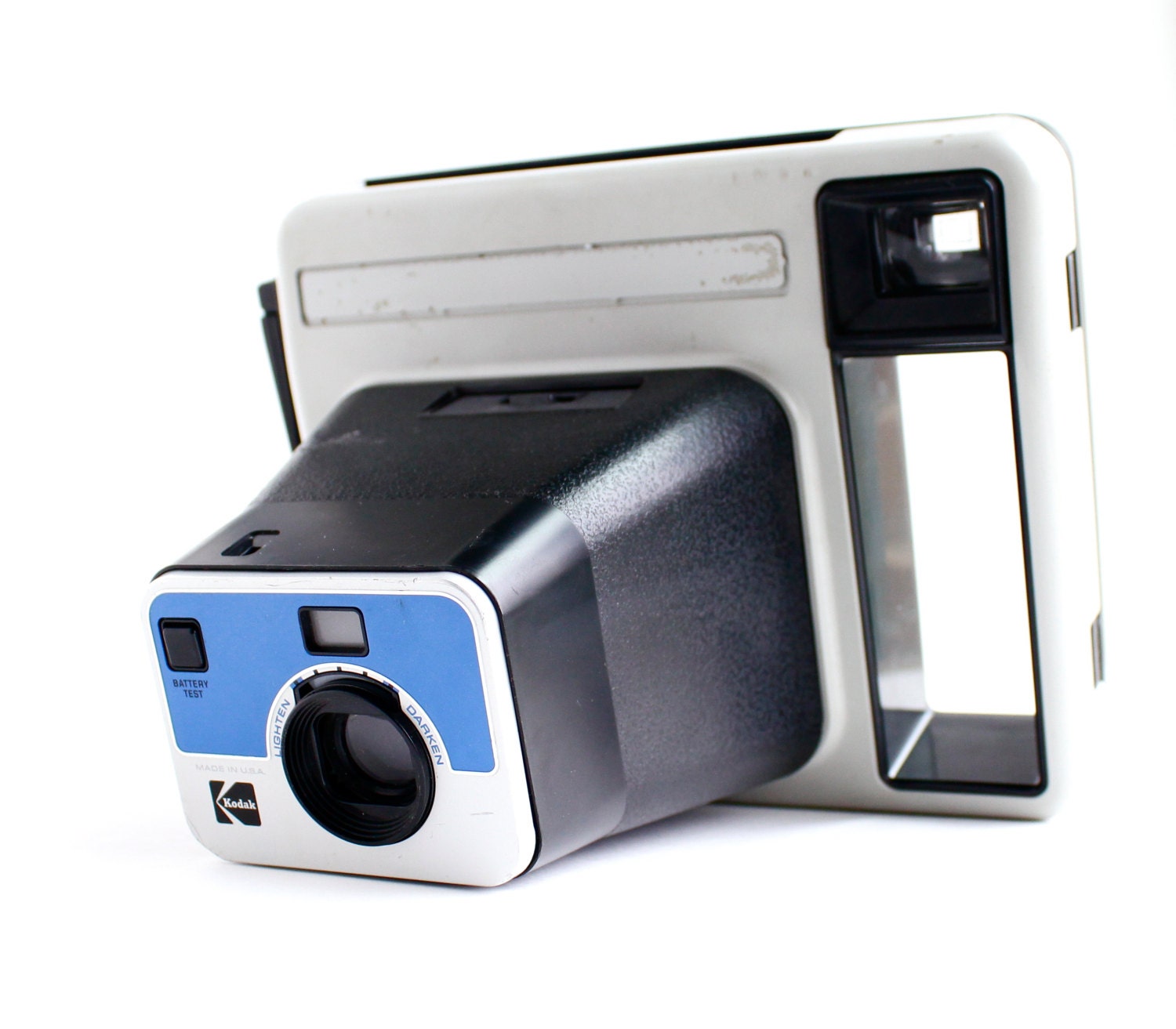 Vintage Kodak The Handle Camera - 1970s Instant Blue, White, Black Camera / 70s Instant Photography