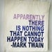 Gradated Purple Mark Twain Quote Tote in Organic Cotton Canvas