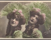 Two Dazzling Irish Vampire Brides of Dracula, circa 1900 Postcard, by Paul Boyer