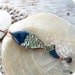 Necklace - Golden Indigo Fish with bell - BOHO chic