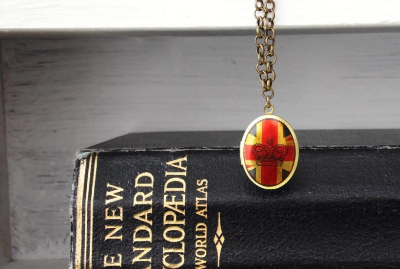 British Crown Queen Locket Steampunk Styled Necklace - LONG LIVE The QUEEN Ed 4 - ltd ed of 2 - Etsy Uk