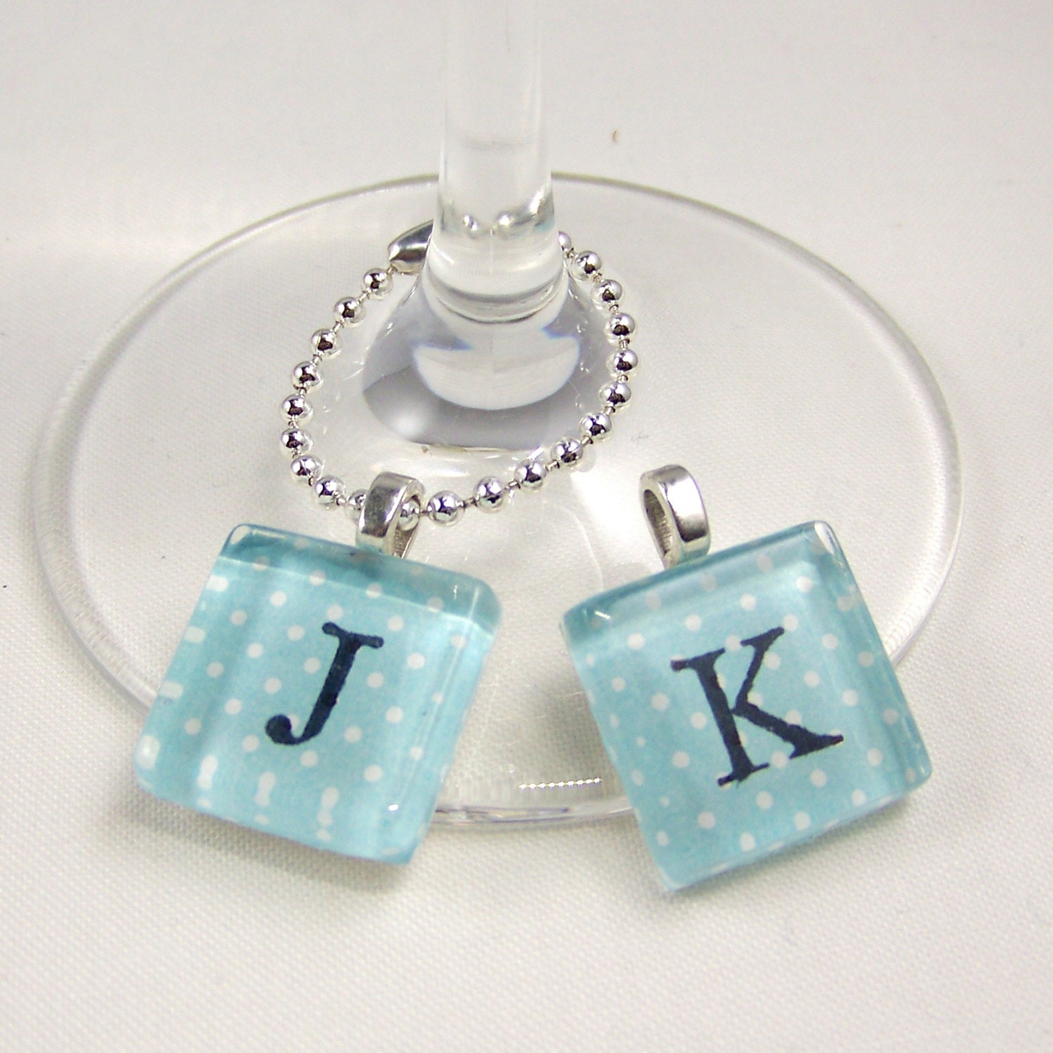 6 Wine Charms Hand Stamped Alphabet Initial Letter Il_570xn