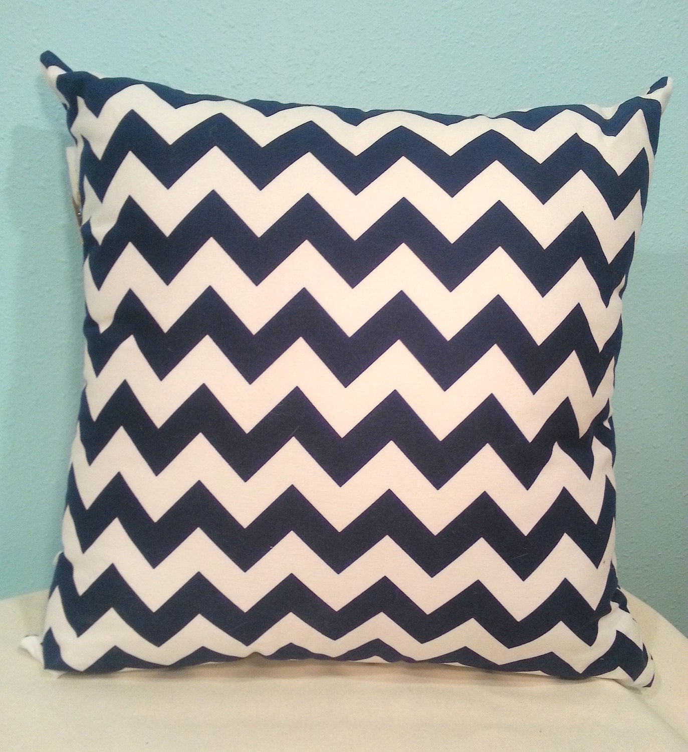 Navy Chevron Pillow