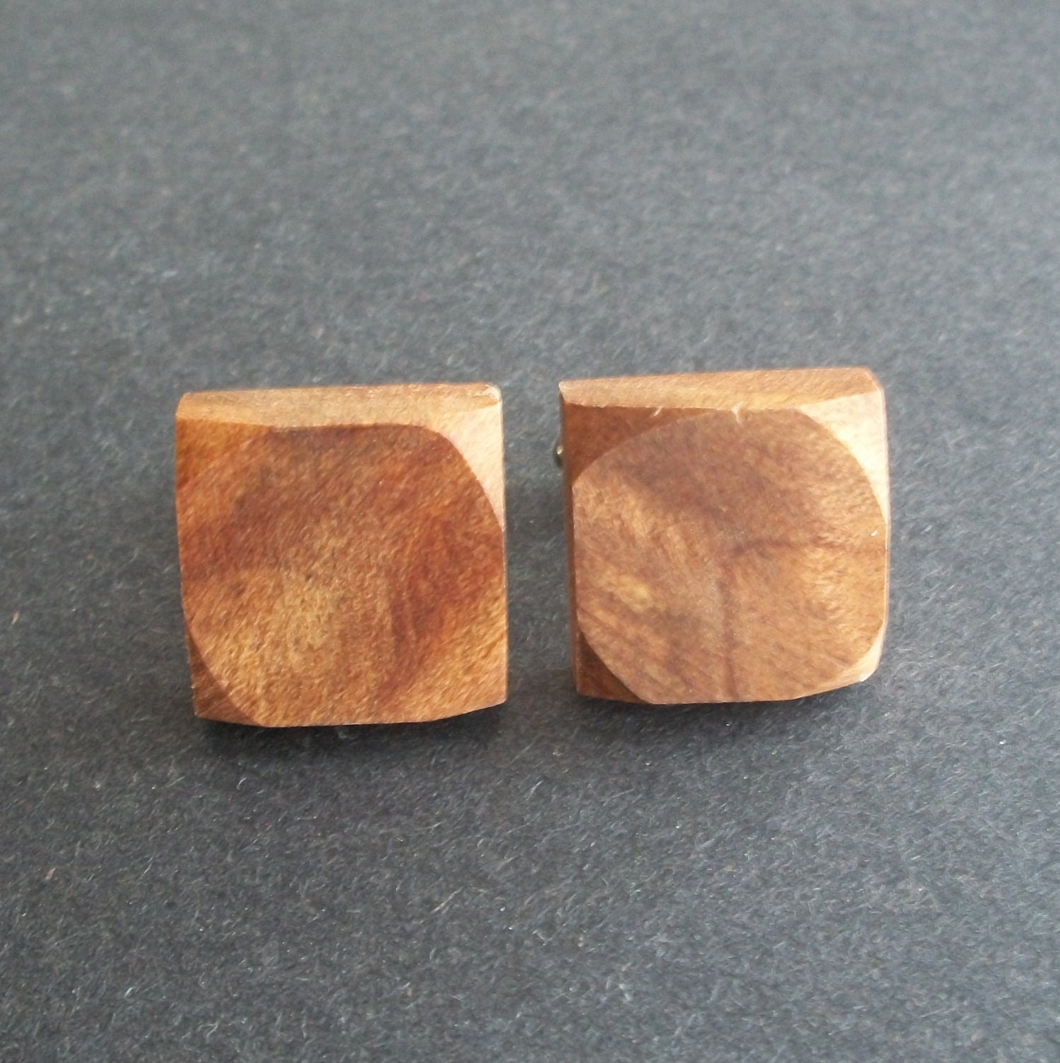 Wood Cufflinks for Men, Ironwood