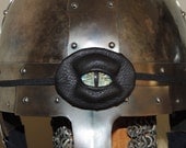 Dragon Eye Patch (Black leather with  Ice Blue eye)