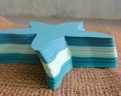 50 Starfish Wish Cards in COLORS, Unique Guest Book Alternative, Wedding Reception Table Confetti Decor, Bridal Shower Baby Beach Party