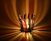 Fused Glass Tealight Candle Holder