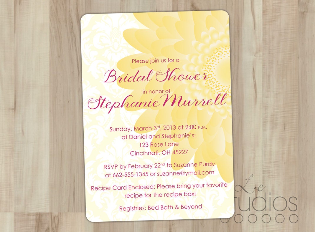 Bridal Shower Invitation // Garden Party // Professionally Printed