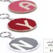 modern initial keychain needlepoint kit - diy