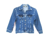 90's Distressed Cropped Denim Jacket size - M