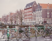 Amsterdam Photos,Travel Photography, European Photography, Dutch Architecture, Bike Print, Bike Photograph - Amsterdam Love