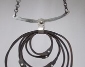 steel and silver necklace