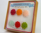 Sorbet Colors Pastel Colors Magnets Push Pins Spring Shabby Chic Cottage Style - Qty 6 MIX - The ORIGINAL Peony Magnets or Pushpins