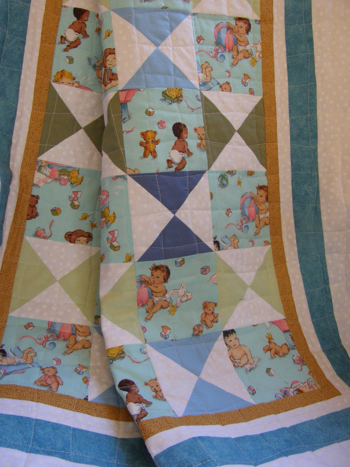 Modern Baby Boy Crib Quilt