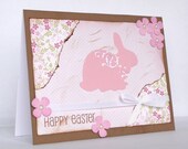 Shabby Chic  Easter Greeting Card - Handmade Paper Card