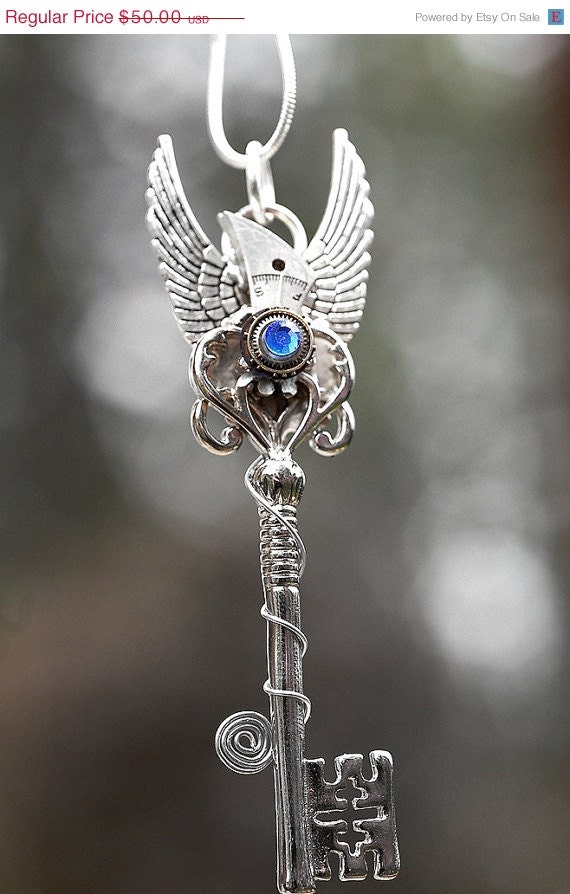 SALE - Silver Epic Key Necklace