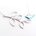 Blue Bird Branch Necklace in Silver- nature inspired, cute everyday style necklace, available in gold.