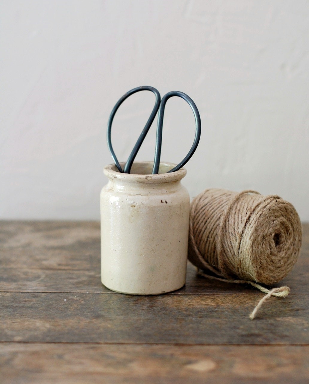 Small Rustic English Jam Crock - Stoneware Marmalade Jar