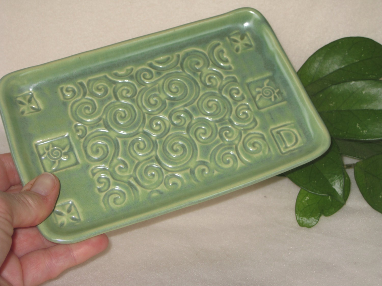 Sea Turtle Swirl Plate Green or Blue