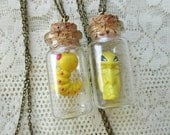 Pokémon Necklaces - WEEDLE & KAKUNA - Toys in a BOTTLE - Friendship Necklaces