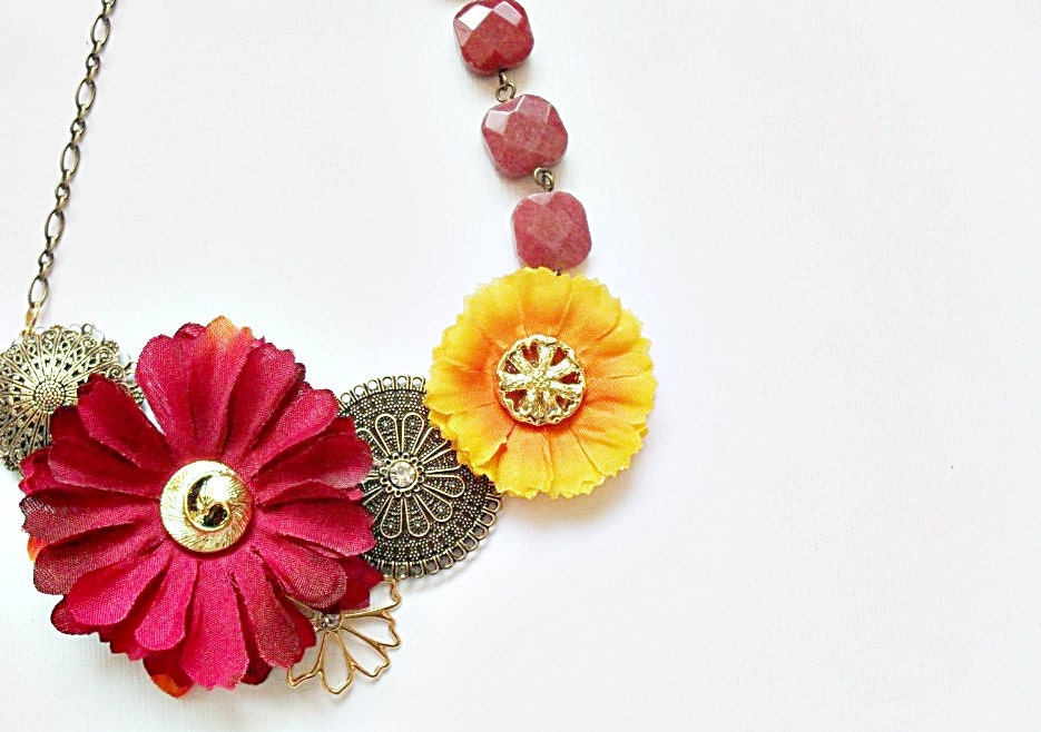 Julienne - Floral Statement Necklace