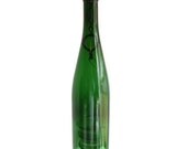 Teal Glass Wine Bottle Candle Holder Hanging Lantern