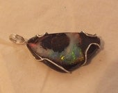 Australian Boulder Opal Solid (10 ct) Pendant in Sterling