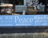 Fruit of the Spirit -Galatians 5 22 Love, Joy, Peace, Goodness, Faithfulness,Gentleness,Patience, 66 inches x 12 inches