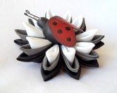 Water Lily Kanzashi Flower with Ladybug