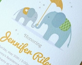 Baby Shower Invitation, Elephant Baby Shower Invitaion