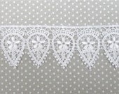 Venice Lace Soft Floral Trim 1 Yd Venise WHITE