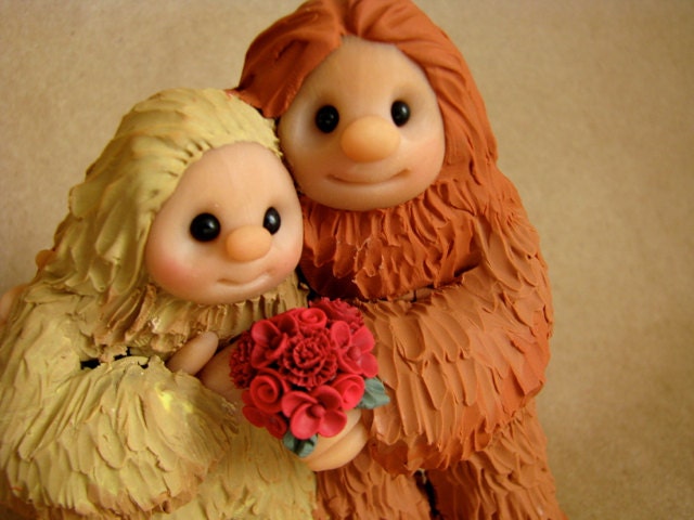 Sasquatch wedding cake topper