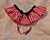 Red and White stripe Pirate Circus rockabilly punk retro Wedding or Prom Garter halloween