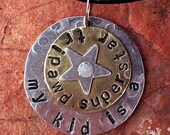 Tripawd Superstar Pendant in Silver Aluminum and Brass