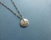 I Can, Today, necklace, jewelry, hand stamped, inspirational saying, hope, encouragement, eating disorder, recovery, strength