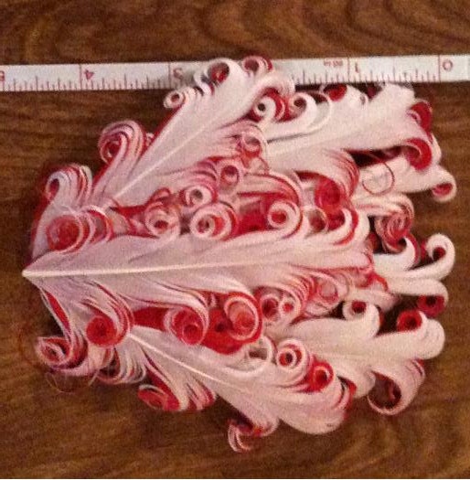 White and Red Nagorie Feather Pad