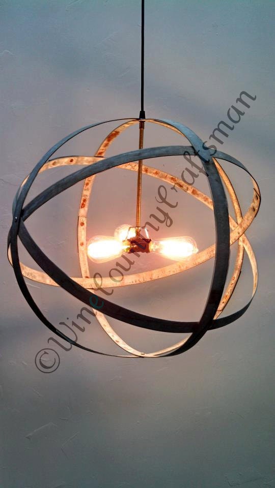 Triple Light Atom Chandelier  - 100% RECYCLED