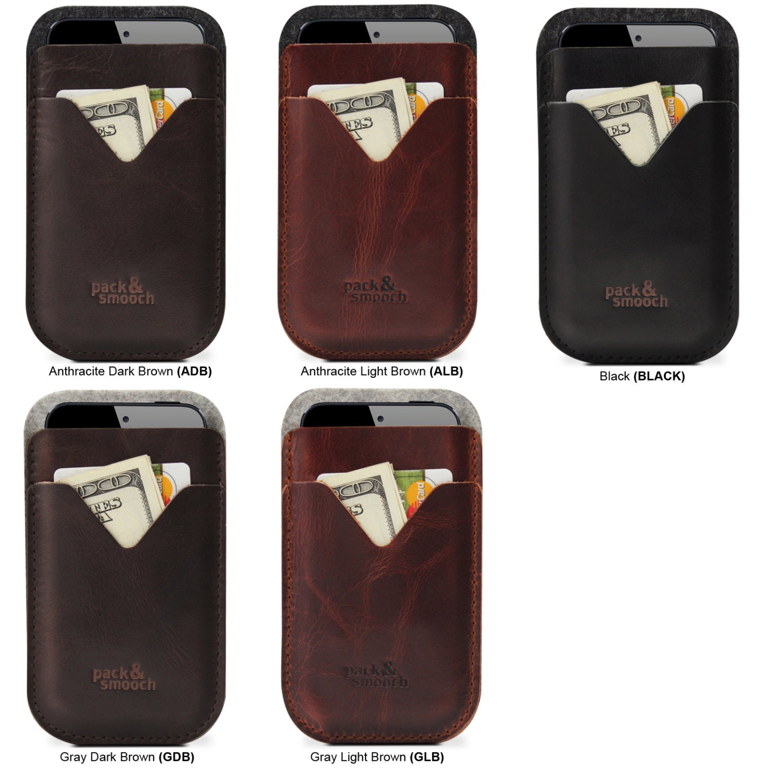 UNIVERSAL size 2 - case sleeve -HERDWICK-100% wool felt, leather fits your: Samsung Wave 3, Samsung Wave 2 Sony Xperia P, Experia Arc