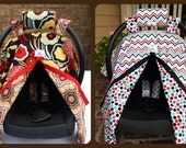 4pc Infant Baby Carrier Set -- Car Seat Canopy, Seat Belt Strap Covers & Handle Pad -- Your Choice of Fabrics