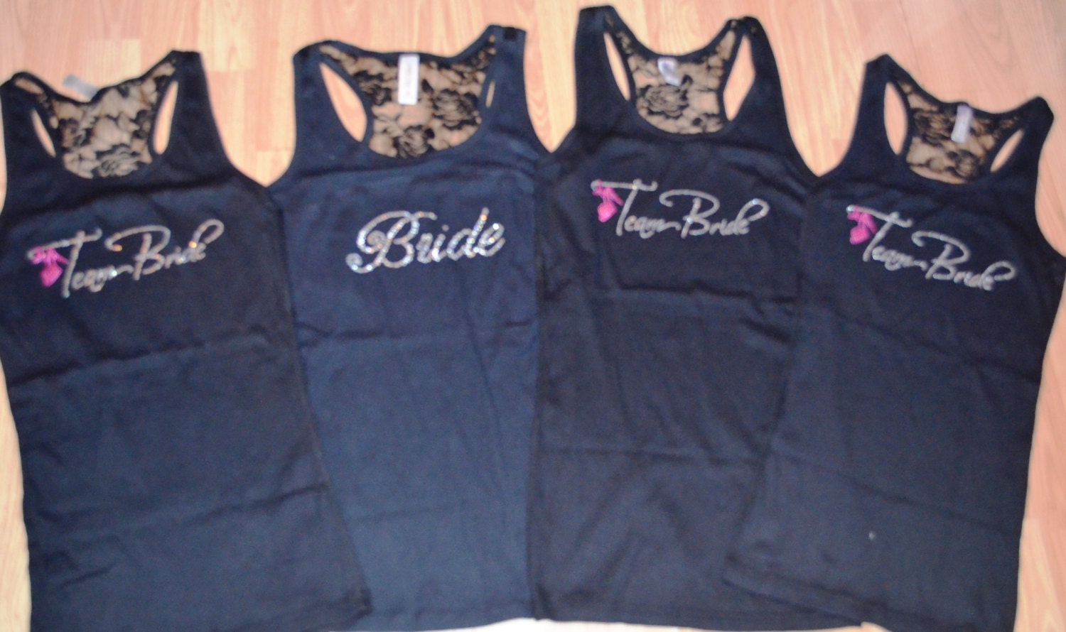 4 Team Bride LACE Tank Top Shirts. Bridal Party Tank Top. Bridesmaid lace tank top. Bride to Be clothing. Bridal Party Clothing.